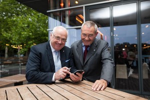 Steuerberaterverband Niedersachsen Sachsen-Anhalt /  Mitgliederversammlung DStV DStI – Empfang Pier 51 / DStV-Präsident Harald Elster und Präsident LSWB Dr. Peter Küffner 