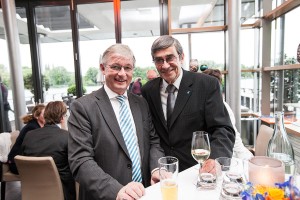 Steuerberaterverband Niedersachsen Sachsen-Anhalt /  Mitgliederversammlung DStV DStI – Empfang Pier 51 / Präsident des Steuerberaterverbandes Westfalen-Lippe Markus Tuschen und Dr. Wolfgang Kelm, Vizepräsident des Steuerberaterverbandes Niedersachsen Sachsen-Anhalt 