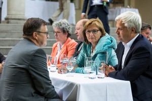Steuerberaterverband Niedersachsen Sachsen-Anhalt - Justizministerin Anne-Marie Keding, Finanzminister Reinhold Hilbers MdL, Vizepräsidentin Elke Knühmann, Landtagspräsident a.D. Detlef Gürth MdL, Hauptgeschäftsführer Dr. George Alexander Wolf