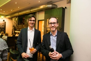 Steuerfachtagung Celle 2017, Steuerfach- und Zukunftskongress Celle 2017, Steuerberaterverband Niedersachsen Sachsen-Anhalt, Dr. Anders Bemmann und André Gorpe beim Smalltalk im Rahmen des Get Togethers zur Steuerfachtagung Celle 2017  