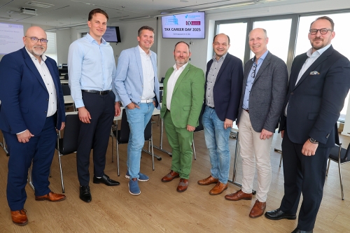 Steuerberaterverband Niedersachsen Sachsen-Anhalt | TAX CAREER DAY 2025 |  Matthias Kruppa, Julius Zimmermann, Sven Kampfert, René Freiberg, Prof. Dr. Sebastian Eichfelder, Sven Lilienblum, Marco Heuer